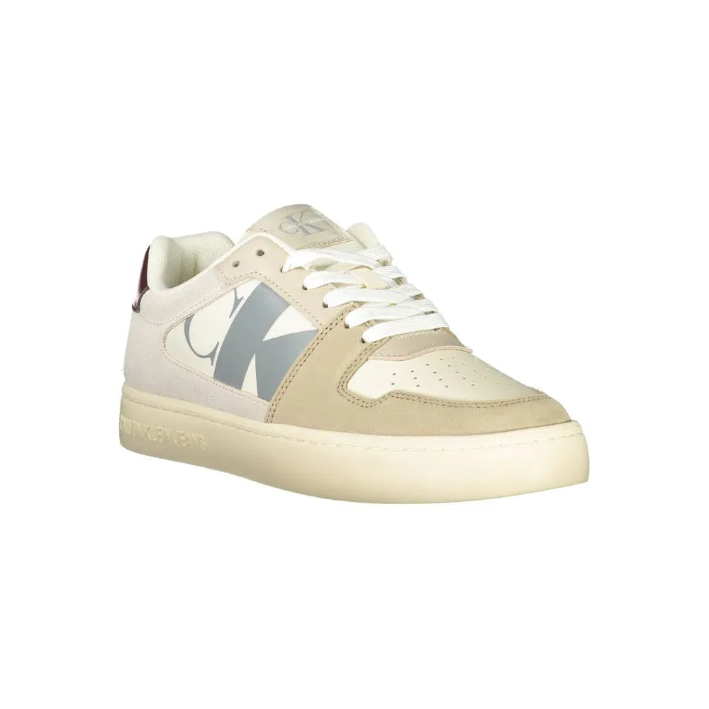 Calvin Klein Beige Polyurethane Men Sneaker - Zeiniez