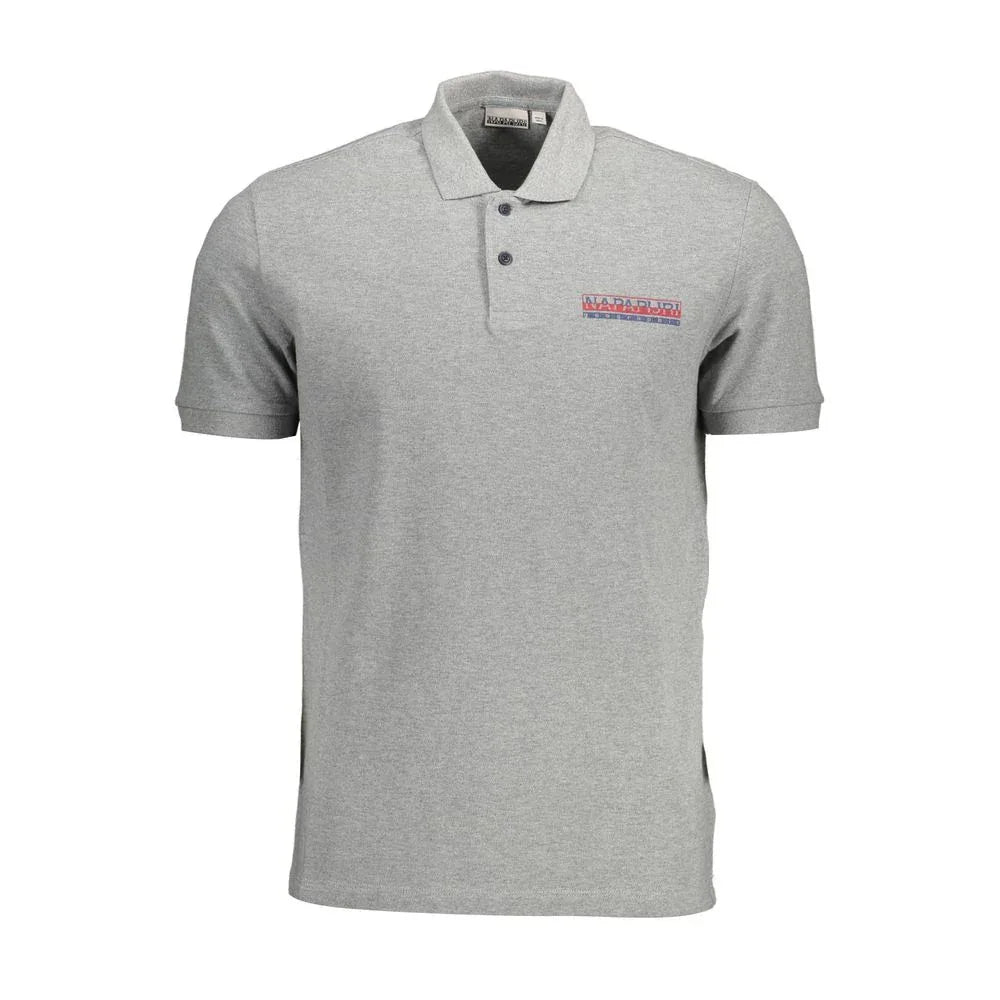 Napapijri Grigio Cotton Men's Polo - Zeiniez