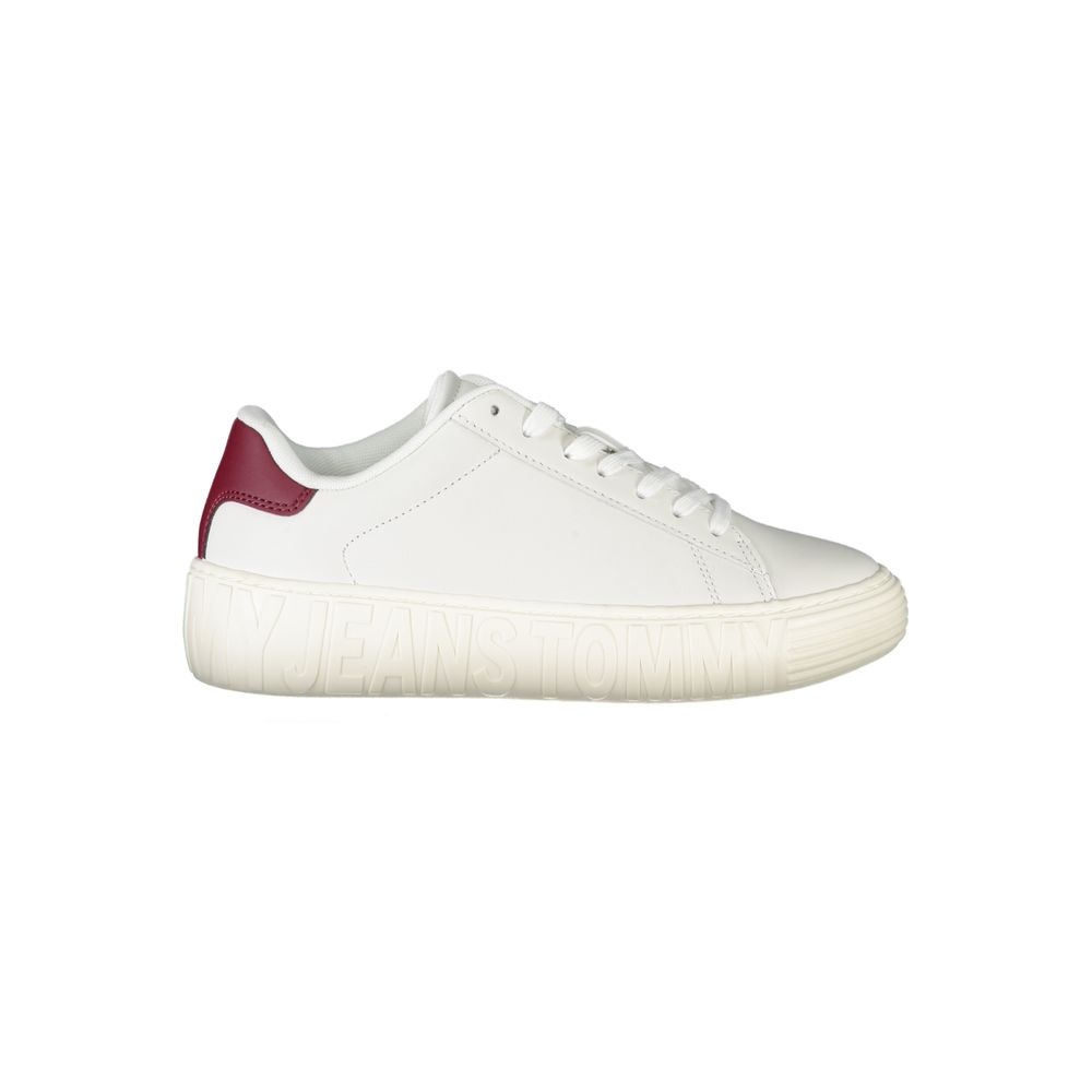 Tommy Hilfiger White Leather Women Sneaker - Zeiniez