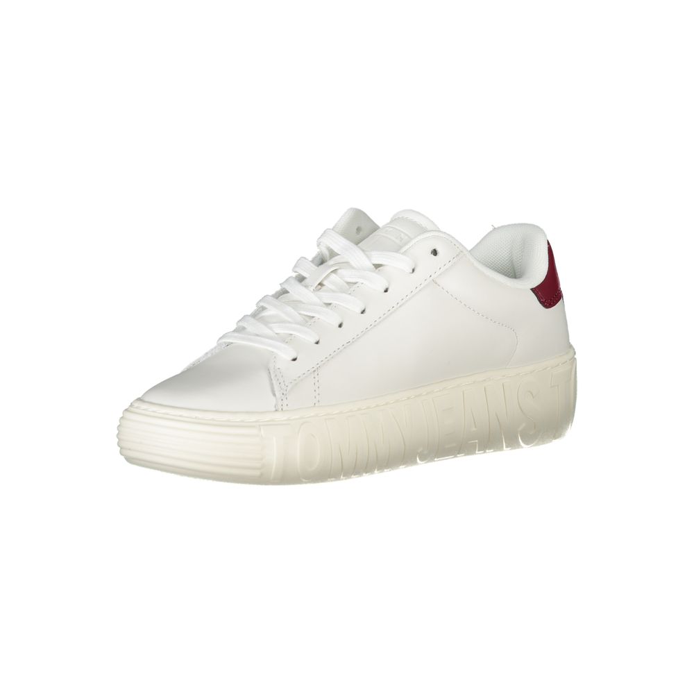 Tommy Hilfiger White Leather Women Sneaker - Zeiniez