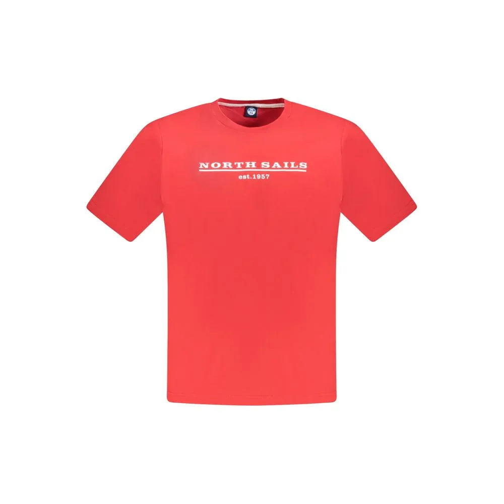 North Sails Red Cotton Men T-Shirt - Zeiniez