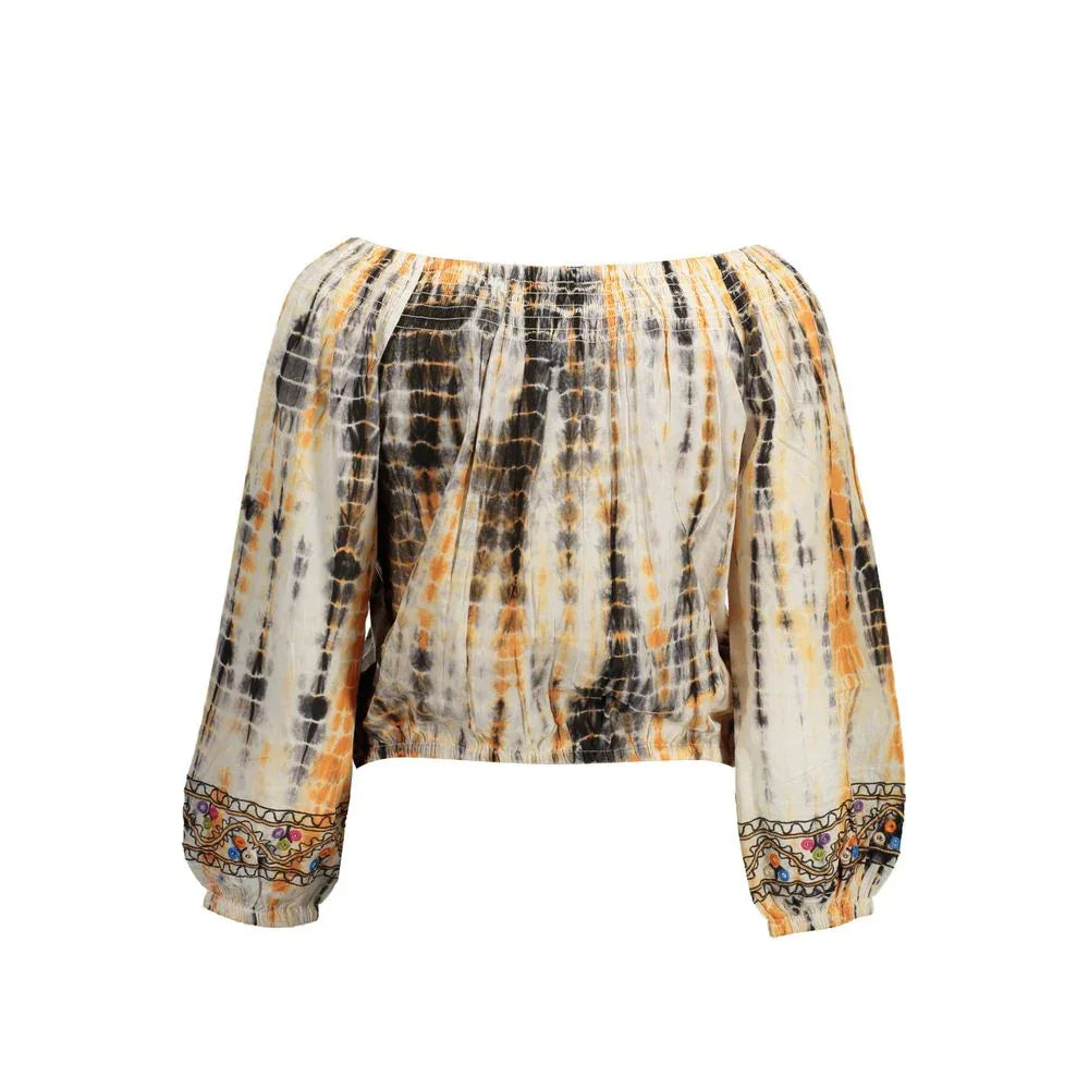 Desigual Beige Cotton Women T-Shirt - Zeiniez