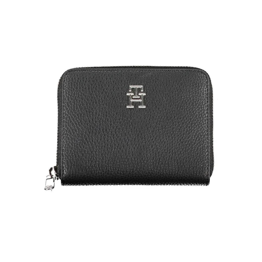 Tommy Hilfiger Black Polyurethane Women Wallet - Zeiniez