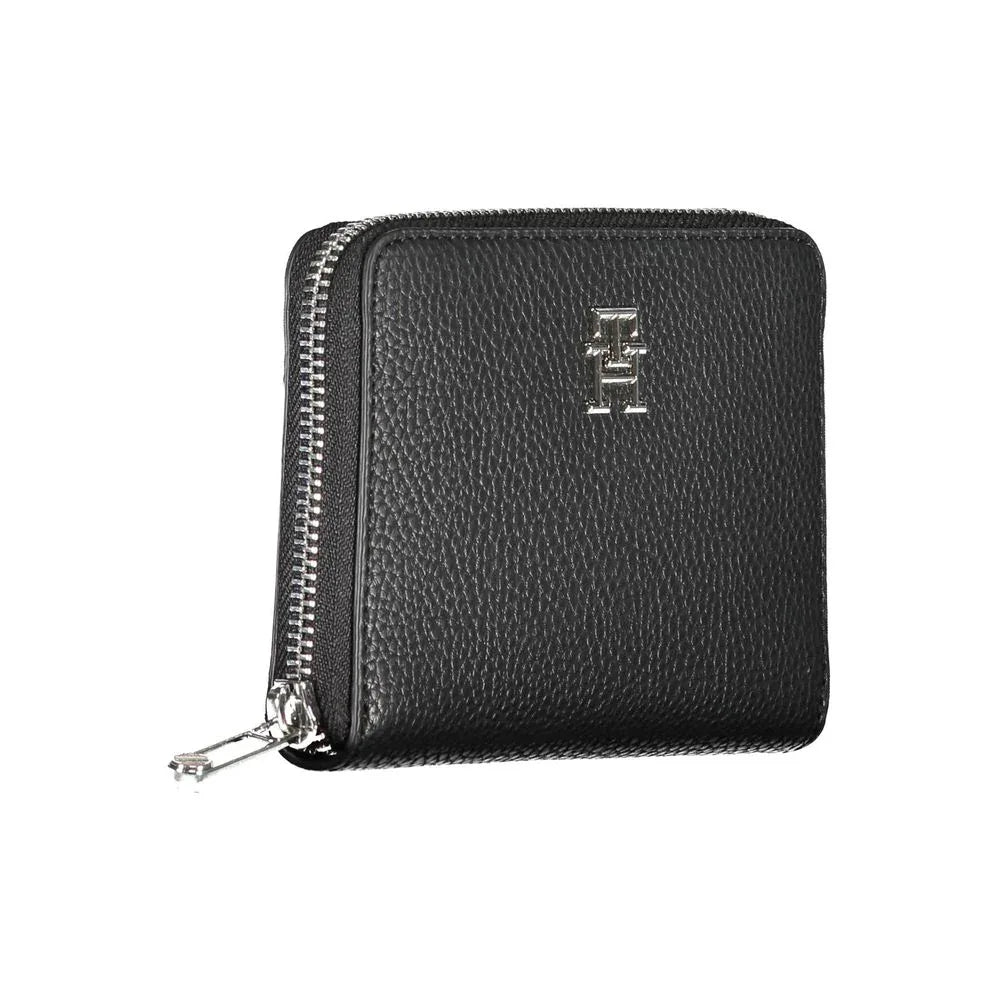 Tommy Hilfiger Black Polyurethane Women Wallet - Zeiniez