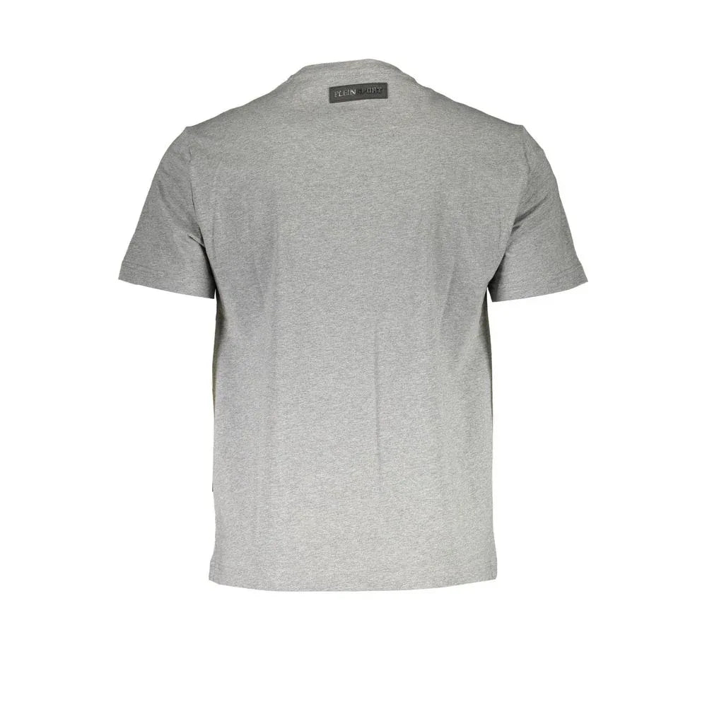 Plein Sport Gray Cotton Men T-Shirt - Zeiniez
