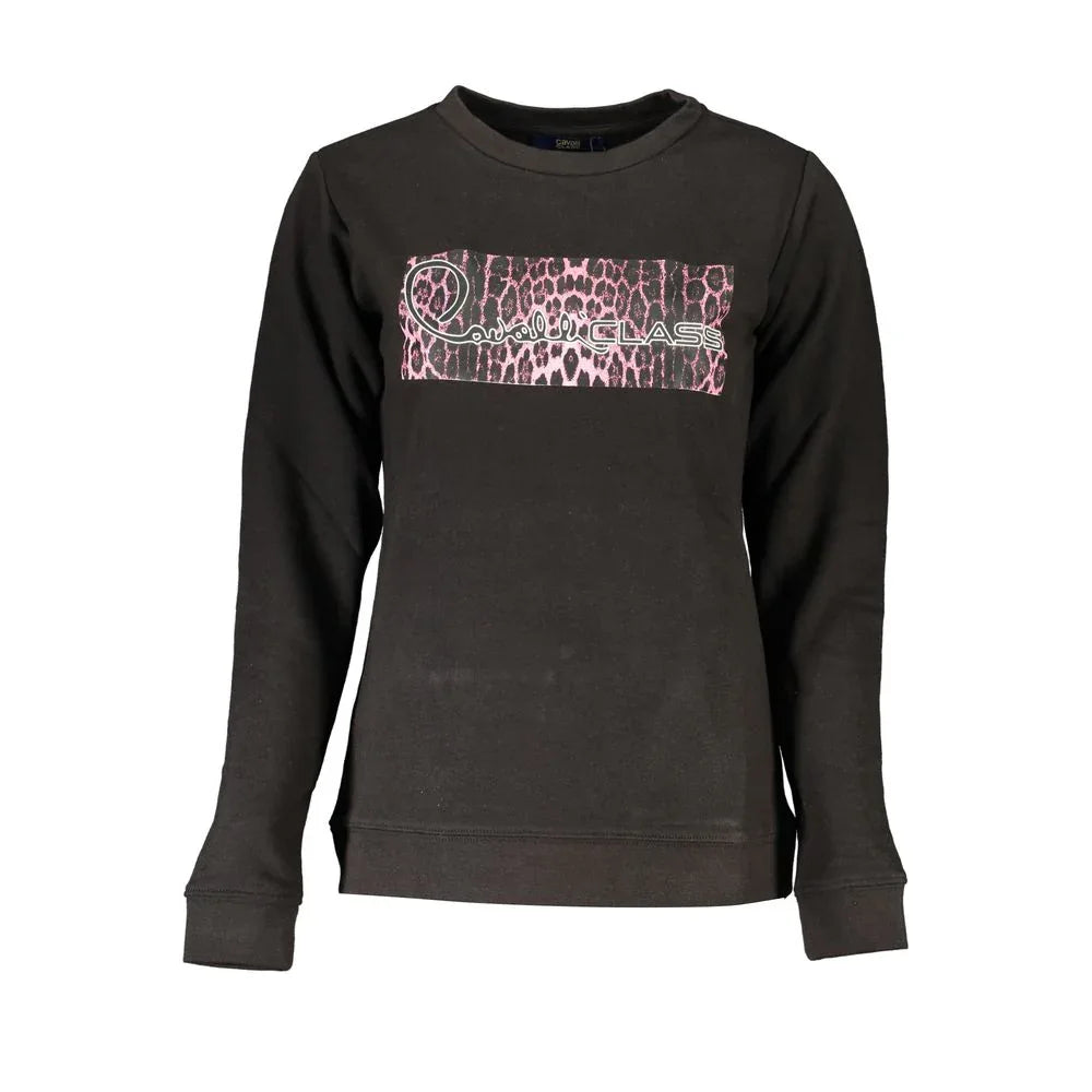 Cavalli Class Black Cotton Women Sweatshirt - Zeiniez