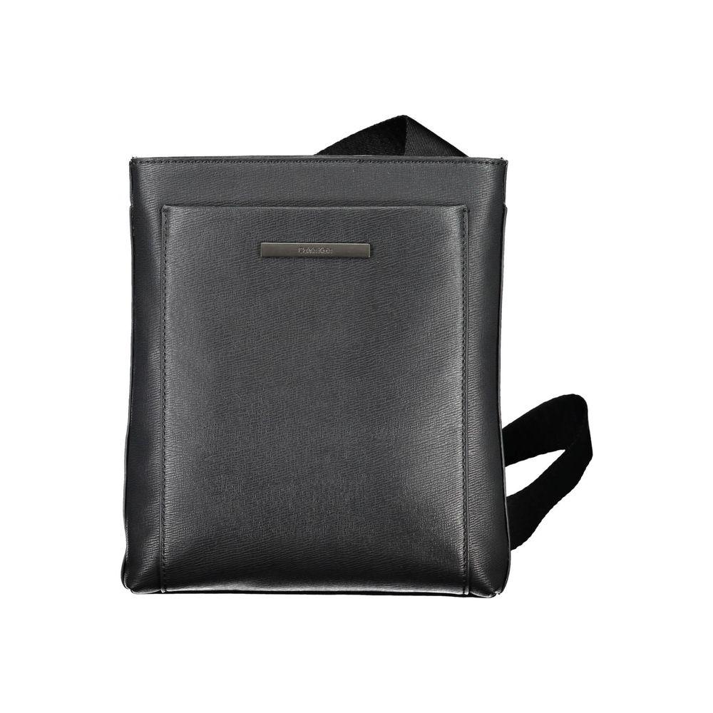 Calvin Klein Eco-Conscious Black Shoulder Bag with Logo - Zeiniez