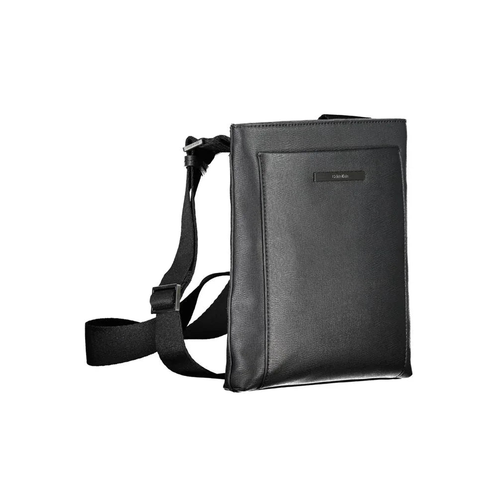 Calvin Klein Eco-Conscious Black Shoulder Bag with Logo - Zeiniez