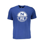 North Sails Blue Cotton Men T-Shirt - Zeiniez