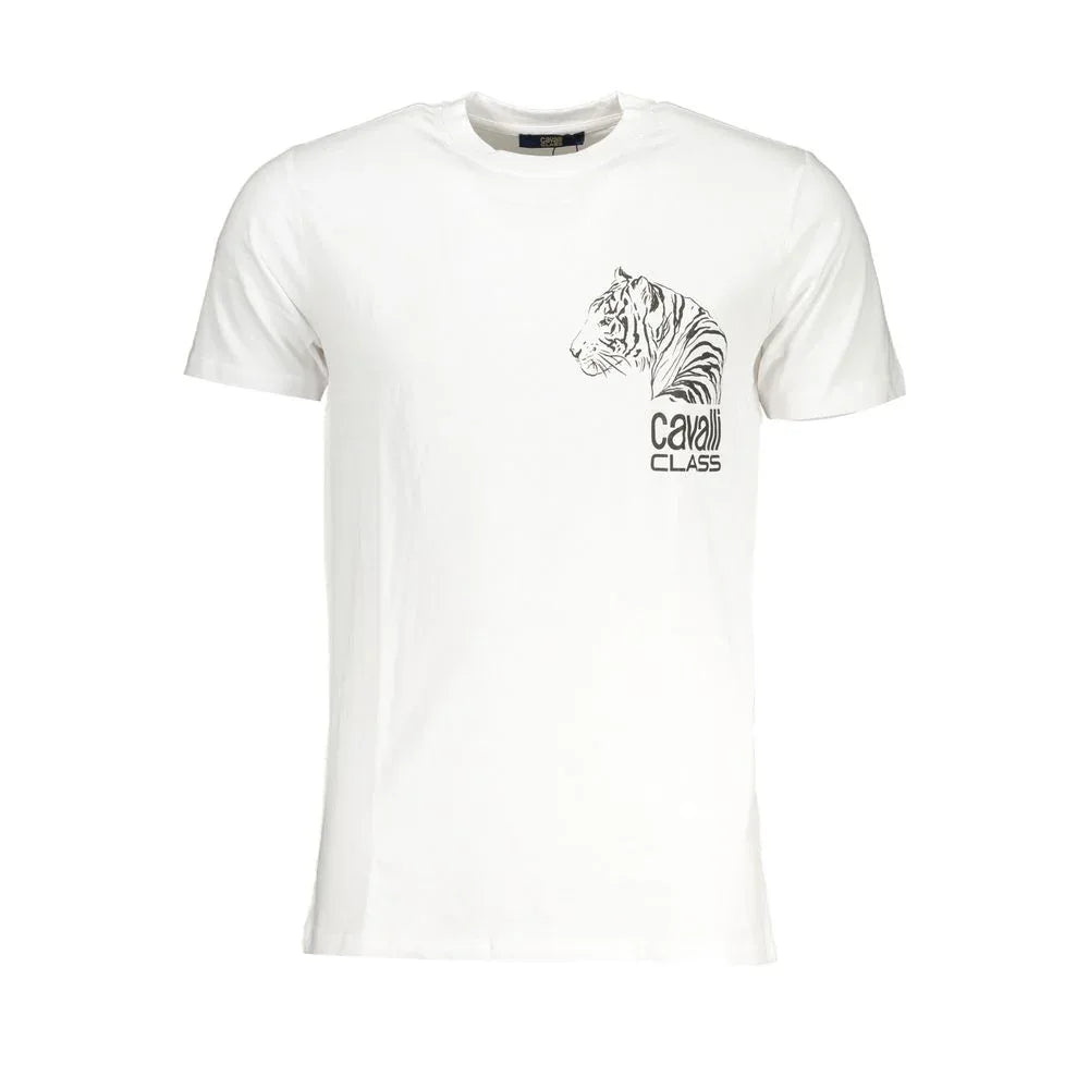 Cavalli Class Bianco Cotton Men's T-Shirt - Zeiniez