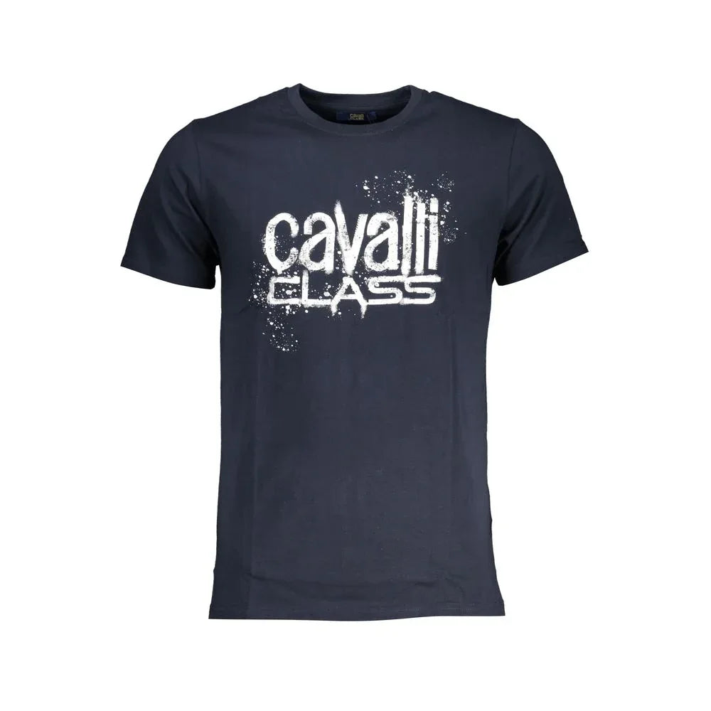 Cavalli Class Blu Cotton Men T-Shirt - Zeiniez