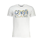 Cavalli Class Bianco Cotton Men T-Shirt - Zeiniez