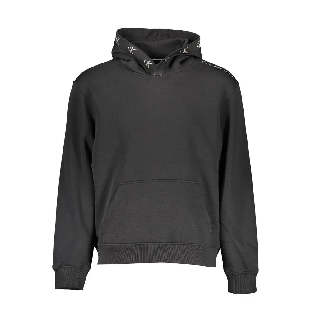 Calvin Klein Black Cotton Men's Sweatshirt with Hood - Zeiniez