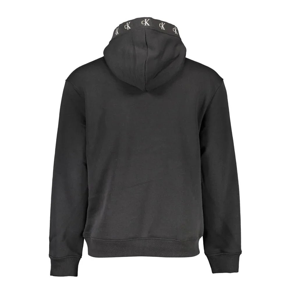 Calvin Klein Black Cotton Men's Sweatshirt with Hood - Zeiniez