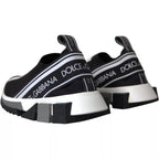 Dolce & Gabbana Black White Slip On Sorrento Sneakers Shoes - Zeiniez