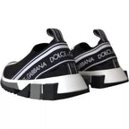 Dolce & Gabbana Black White Slip On Sorrento Sneakers Shoes - Zeiniez