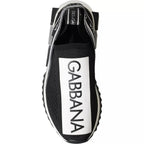 Dolce & Gabbana Black White Slip On Sorrento Sneakers Shoes - Zeiniez