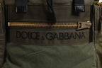 Dolce & Gabbana Green Patchwork Travel Backpack Military Bag - Zeiniez