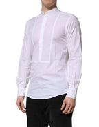 Dolce & Gabbana White Cotton Slim Long Sleeves Formal Shirt - Zeiniez