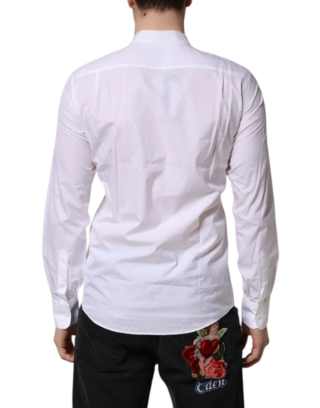 Dolce & Gabbana White Cotton Slim Long Sleeves Formal Shirt - Zeiniez