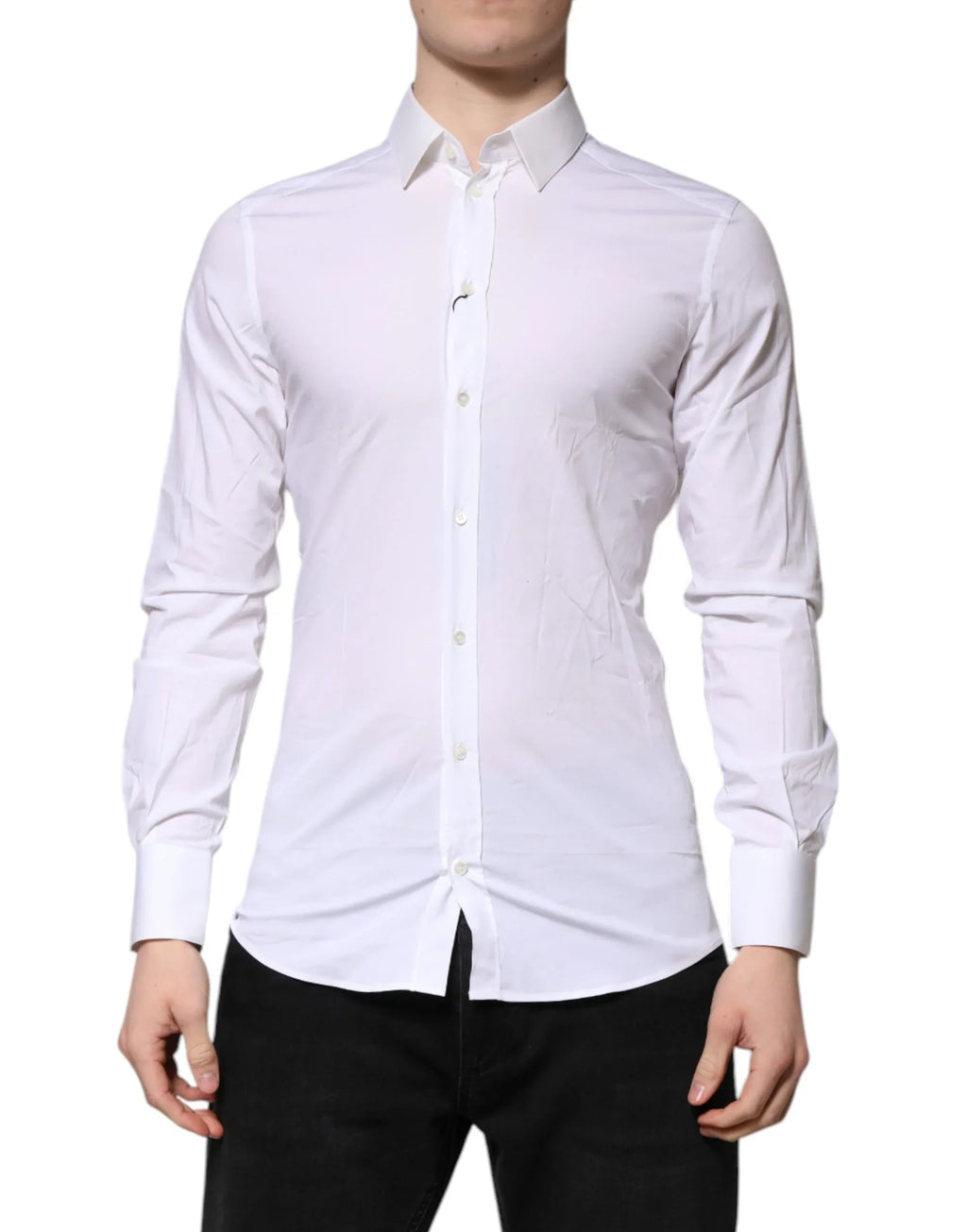 Dolce & Gabbana White GOLD Long Sleeves Dress Formal Shirt - Zeiniez