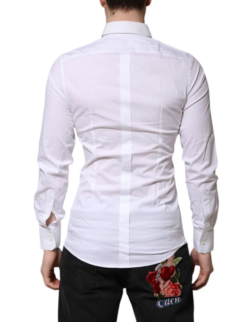 Dolce & Gabbana White GOLD Long Sleeves Dress Formal Shirt - Zeiniez
