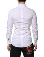 Dolce & Gabbana White GOLD Long Sleeves Dress Formal Shirt - Zeiniez