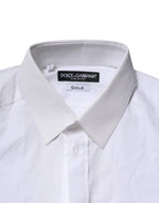 Dolce & Gabbana White GOLD Long Sleeves Dress Formal Shirt - Zeiniez