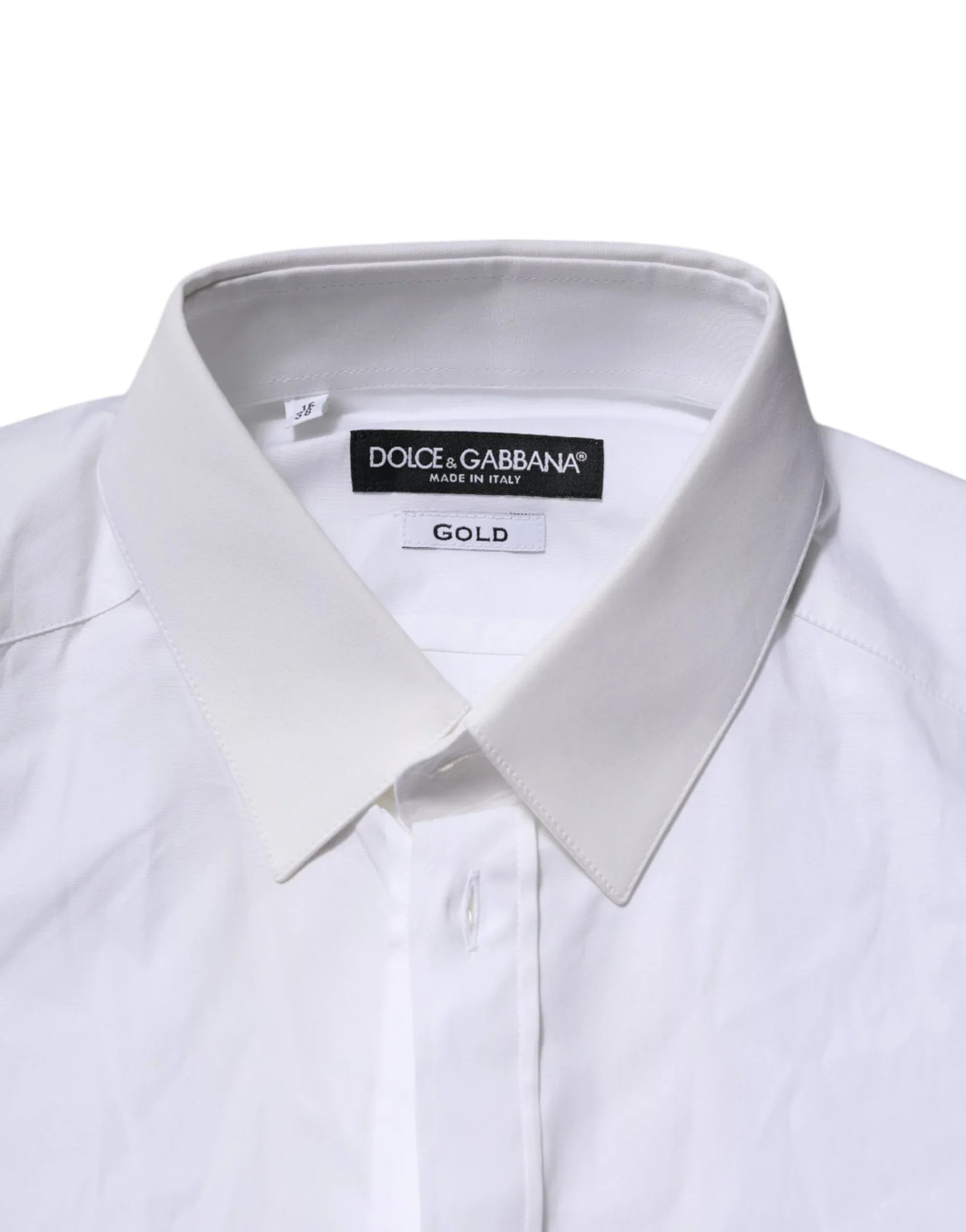 Dolce & Gabbana White GOLD Long Sleeves Dress Formal Shirt - Zeiniez