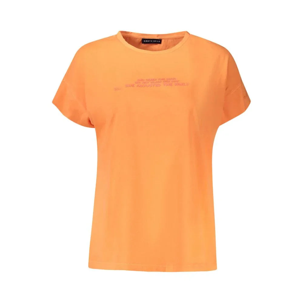 North Sails Arancione Cotton Women T-Shirt - Zeiniez