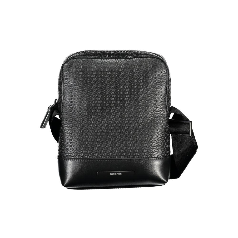 Calvin Klein Elegant Black Shoulder Bag with Contrasting Accents - Zeiniez