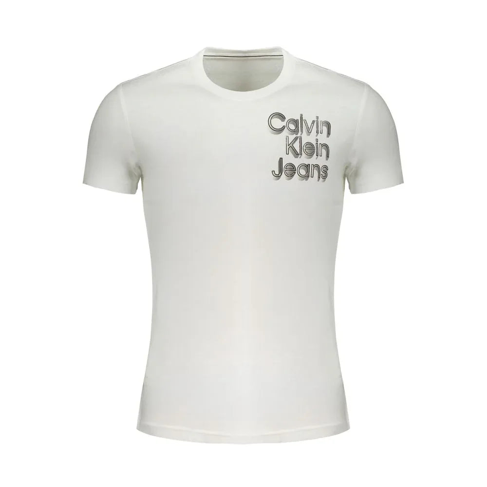 Calvin Klein White Cotton Men T-Shirt - Zeiniez