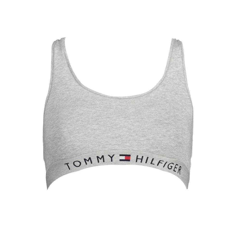 Tommy Hilfiger Grigio Cotton Women's Sports Bra - Zeiniez