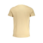 Cavalli Class Beige Cotton Men's T-Shirt - Zeiniez