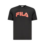 Fila Black Cotton Men T-Shirt - Zeiniez