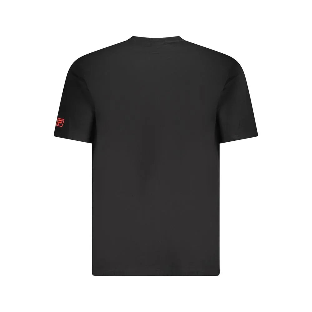 Fila Black Cotton Men T-Shirt - Zeiniez