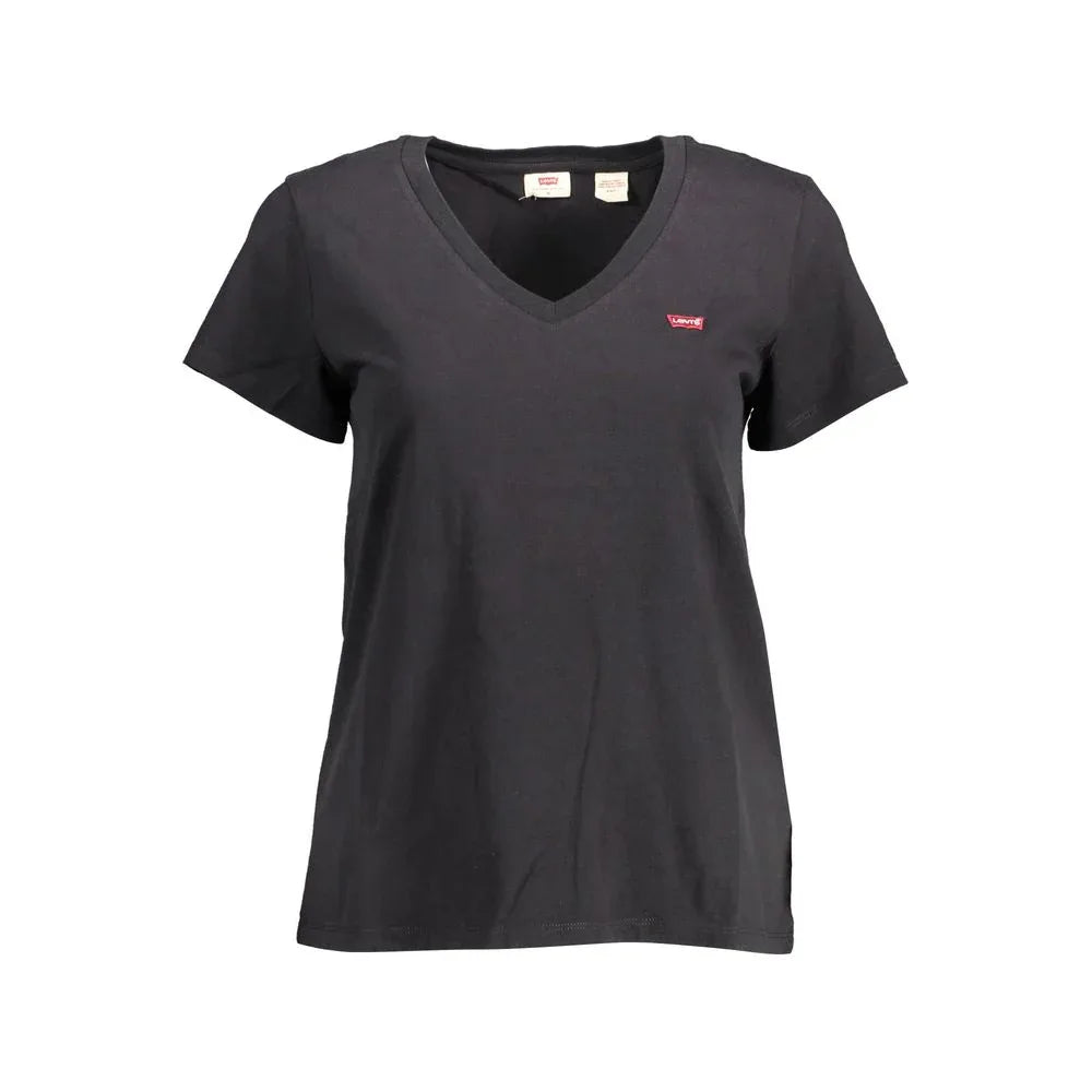 Levi's Black Organic Cotton Women T-Shirt - Zeiniez