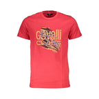 Cavalli Class Rosso Cotton Men T-Shirt - Zeiniez