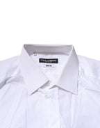 Dolce & Gabbana White MARTINI Long Sleeve Dress Formal Shirt - Zeiniez
