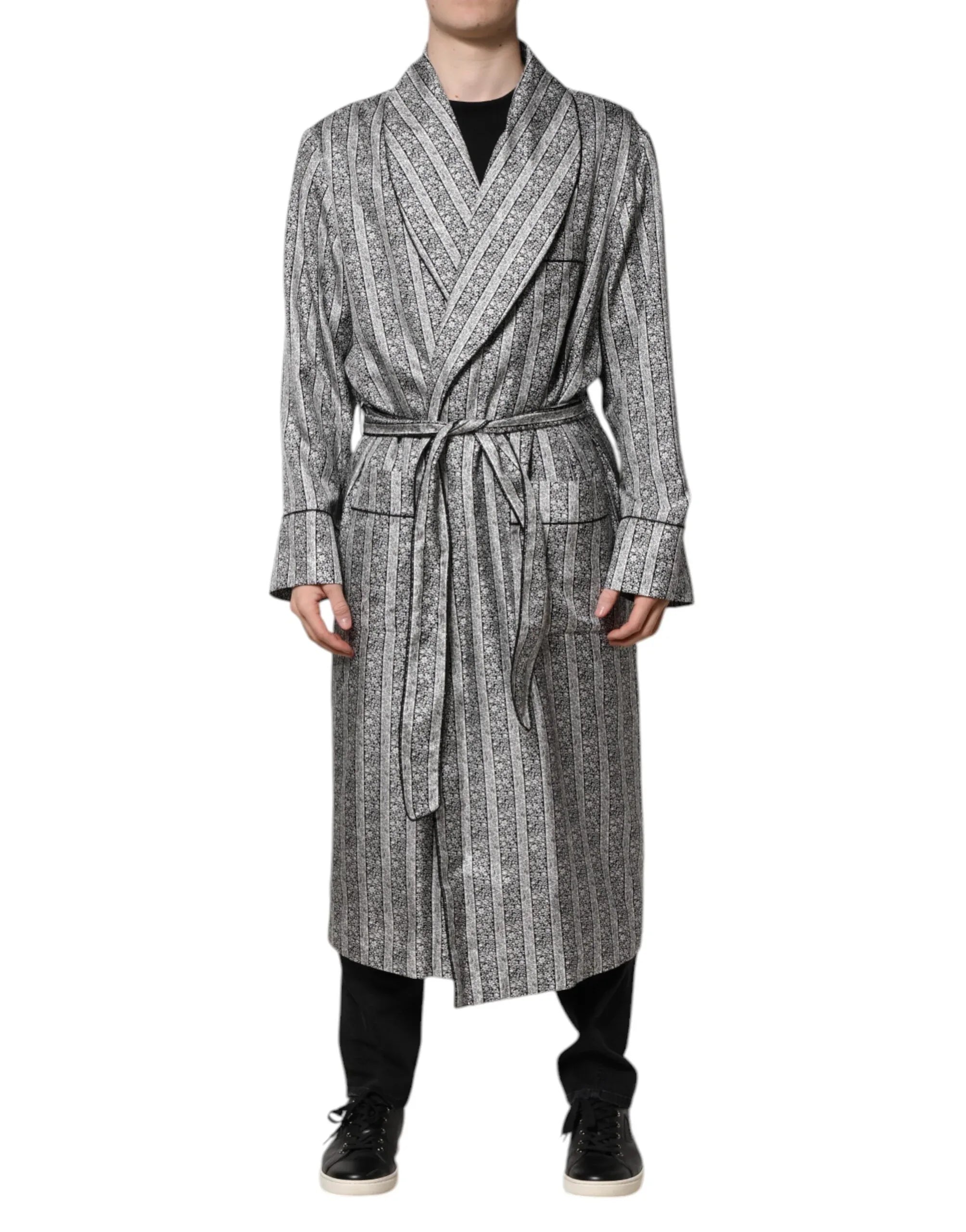 Dolce & Gabbana Multicolor Floral Robe Coat Wrap Jacket - Zeiniez