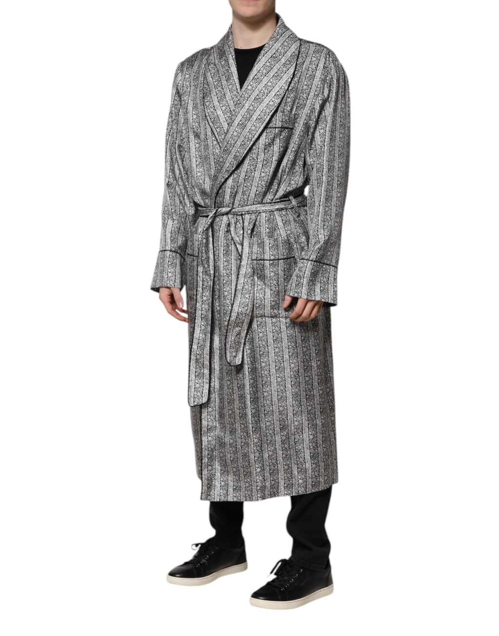 Dolce & Gabbana Multicolor Floral Robe Coat Wrap Jacket