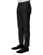 Dolce & Gabbana Gray Cotton Patterned Formal Pants - Zeiniez
