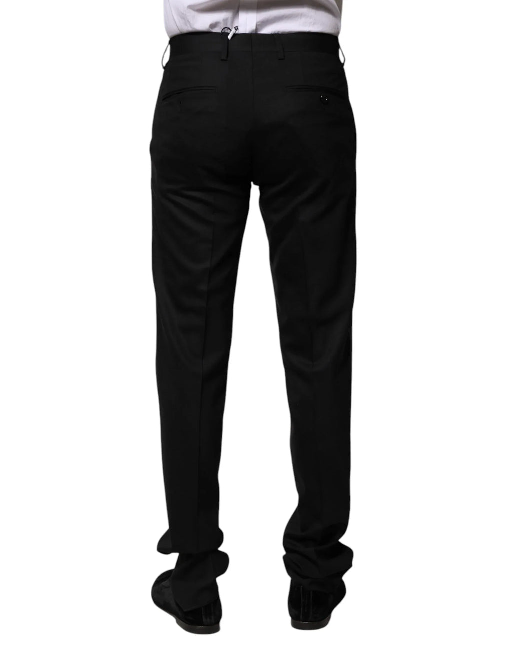 Dolce & Gabbana Black Wool Formal Dress Pants - Zeiniez