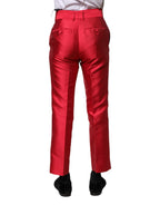 Dolce & Gabbana Red Polyester Cropped Dress Pants - Zeiniez