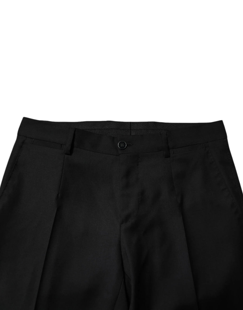 Dolce & Gabbana Black Wool Formal Men Slim Pants - Zeiniez