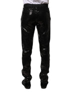 Dolce & Gabbana Black Sequined Embellishment Pants - Zeiniez