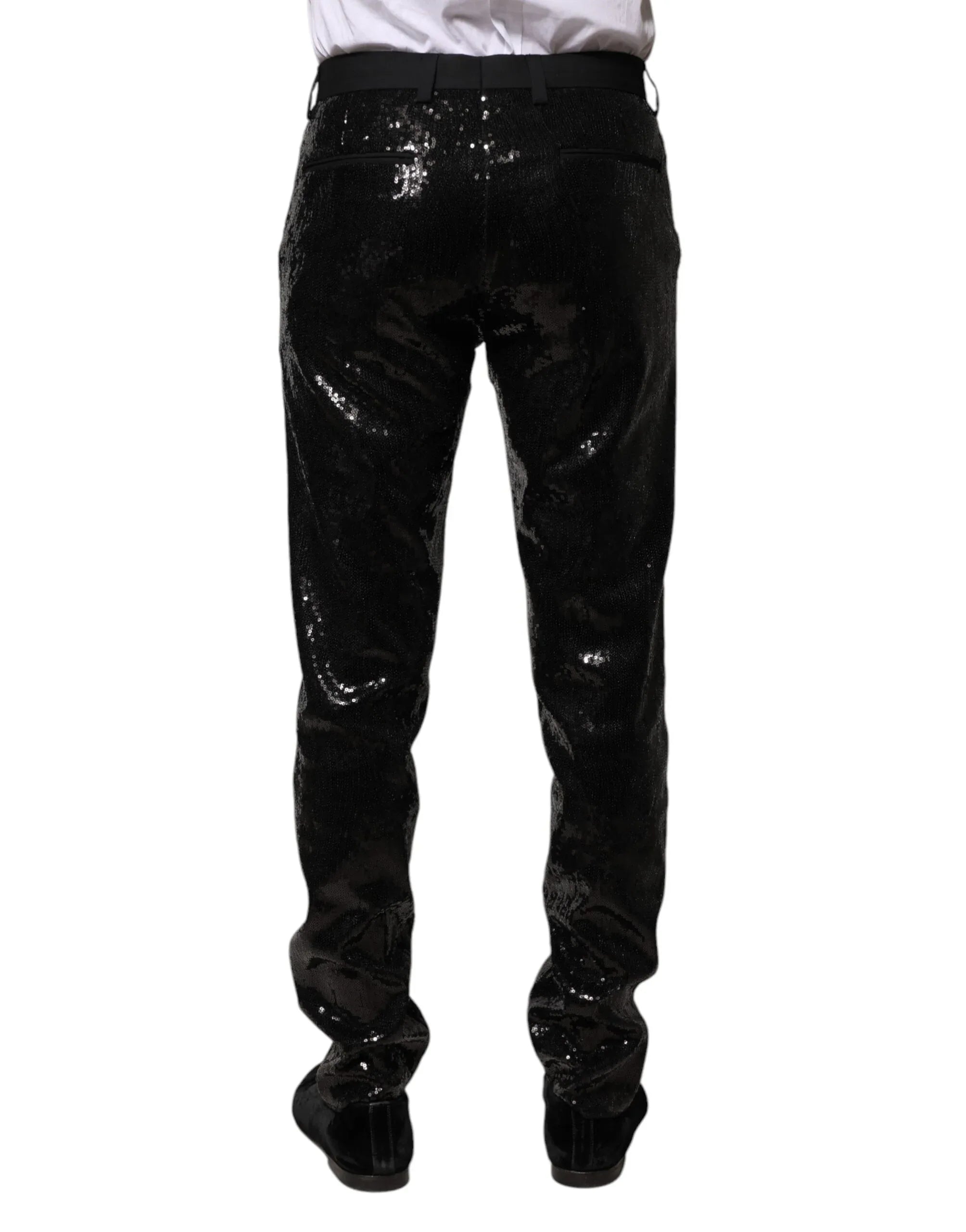 Dolce & Gabbana Black Sequined Embellishment Pants - Zeiniez
