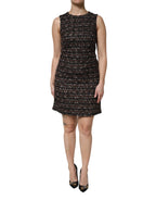 Dolce & Gabbana Multicolor Sleeveless Mini Tweed A-line Dress - Zeiniez