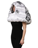 Dolce & Gabbana White Polyester Printed Hood Quilted Hat - Zeiniez