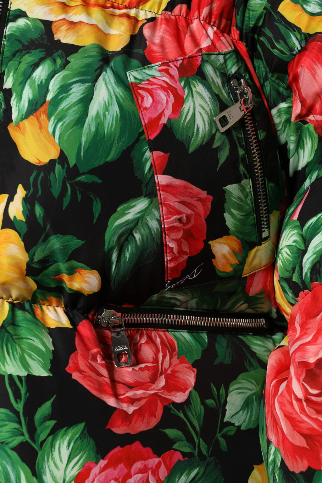 Dolce & Gabbana Multicolor Floral Puffer Hooded Jacket - Zeiniez